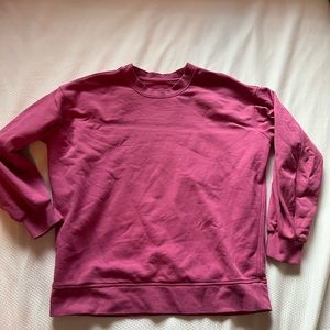 Used Lululemon Pink Perfectly Oversized Crew Terry - Size 4